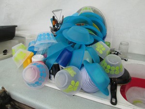 2i I was proud of my artwork, a carefully stacked pile of washing up 